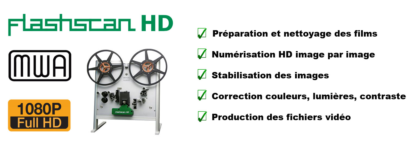 Numérisation et transfert de films Super 8 et 8mm